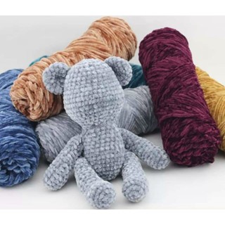   Len Nhung 3mm Móc Thú Bông khăn choàng,áo nón mùa đông 