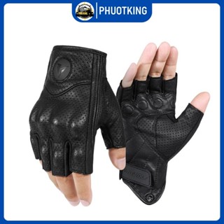   CHÍNH HÃNG  Găng Tay Da MOTOWOLF cụt ngón - Găng tay da thật cụt ngón Motowolf 