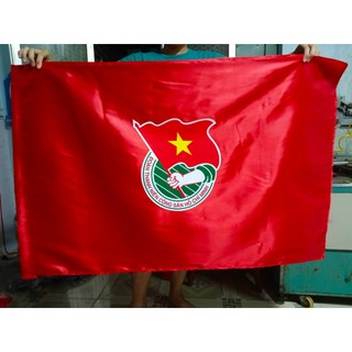 (cờ 2 mặt) Cờ đoàn thanh niên in 2 mặt đẹp (phân loại size)