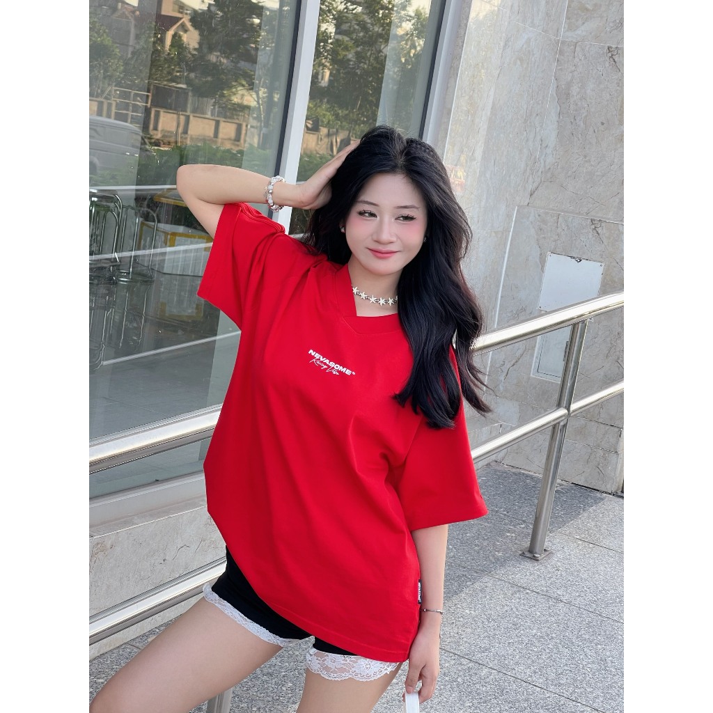 Áo Thun Boxy Raglan Local Brand NEVASOME V-Neck Sọc Tay Cotton 260 gsm Tay Lỡ Form Boxy Rộng Nam Nữ | BigBuy360 - bigbuy360.vn
