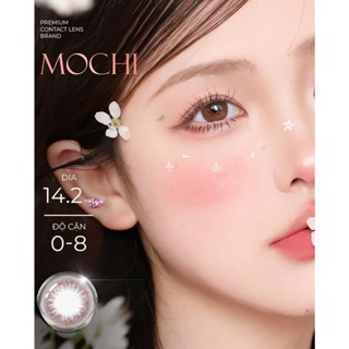Lens nâu tự nhiên Giãn tròng nhẹ có độ Mochi Angel Eyes đường kính 14.2 có độ từ 0 - 8
