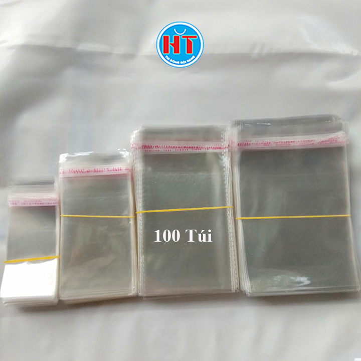 Combo 100 túi bóng kính opp dán miệng size nhỏ