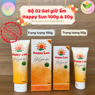 Bộ 02 tuýp Gel công dụng giữ ấm cơ thể trẻ em 50g và 100g – Happy Sun – Hàng Công ty