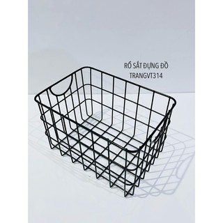 Giỏ sắt tay nắm tròn, rổ đựng đồ đa năng (SẴN)
