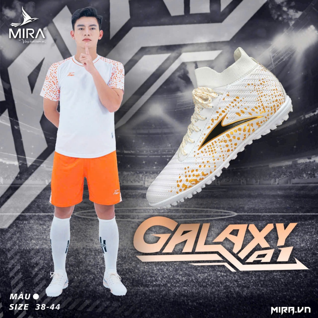 [HÀNG MỚI VỀ] Giày đá bóng, Giày MIRA GALAXY A1 cao cấp, bo cổ *HÀNG CHÍNH HÃNG, ĐỦ MÀU*