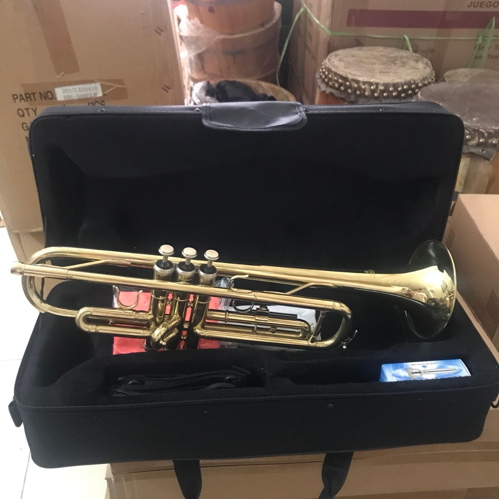 (tặng dầu kèn) Kèn trumpet giá rẻ, kèn trumpet loại 1 hàng chất lượng thổi nhẹ