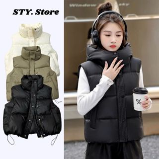 Áo Phao Gile Nữ STY Dáng Crotop Chất Phao Bóng Mềm Không Nhăn Có Dây Rút Túi Chéo 2 Bên Hàng Quảng Châu Cao Cấp - AP16