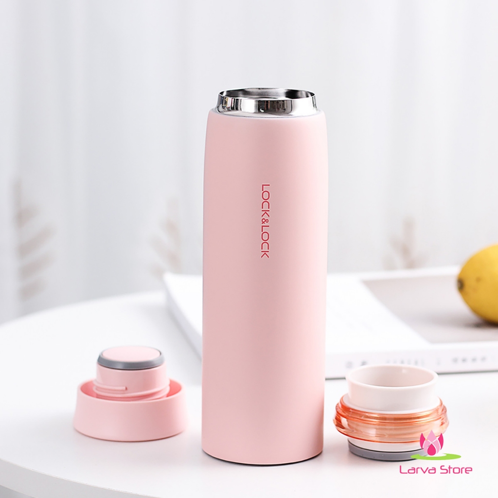 Bình Giữ Nhiệt Lock&Lock Feather Light LHC4131 450ml Màu Hồng - Larva Store