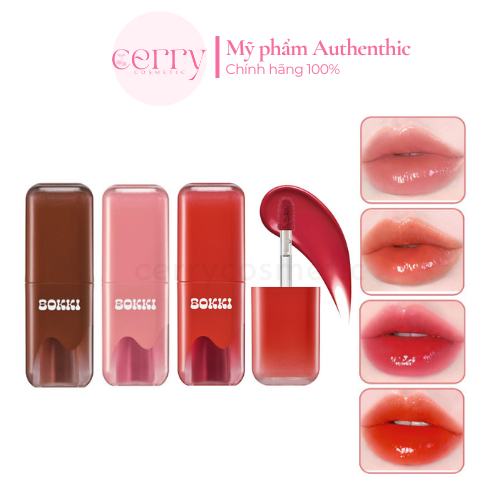 (XẢ KHO, NGHỈ BÁN) Son tint bóng Glow Bokki Tint