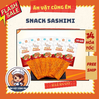 (Giá sỉ) 30 Gói SNACK SASHIMI Đồ Ăn Vặt Snack Sashimi Bà Tuyết Diamond, Snack Cá Hồi Nướng, Que Cay Tuổi Thơ