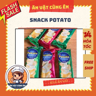 (Giá sỉ) 30 gói Snack Potato, snack khoai tây potato màu xanh đỏ ăn cực cuốn, cực mê hương vị tuổi thơ