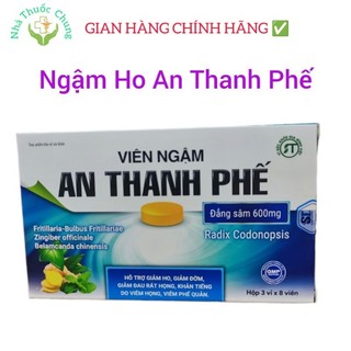 Kẹo Ngậm An Thanh Phế Giúp Giảm Ho, Giảm Đờm, Mát Họng (hộp 3vỉ x 8viên)