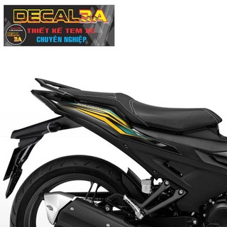 Tem Exciter 155 xe đen phối tem chỉ DECAL 3A