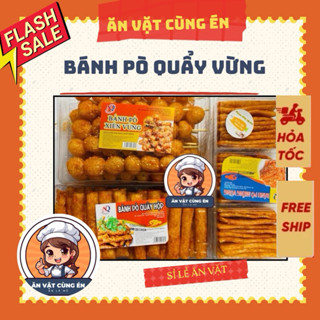 (Giá sỉ) hộp Bánh Bò Xiền Vừng Bánh, Bò Quẩy, Bánh Bò Vừng Miếng hương vị tuổi thơ