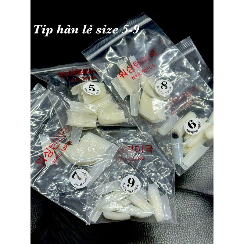 Móng tip nối form Hàn lẻ size ( 100 móng)