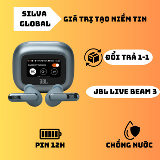 [New  2026] Tai nghe JBL Live Beam 3 (Bluetooth 5.3 | Pin 12h | IP55 | Chống ồn ANC | JBL Spatial Sound | Màn hình LED)