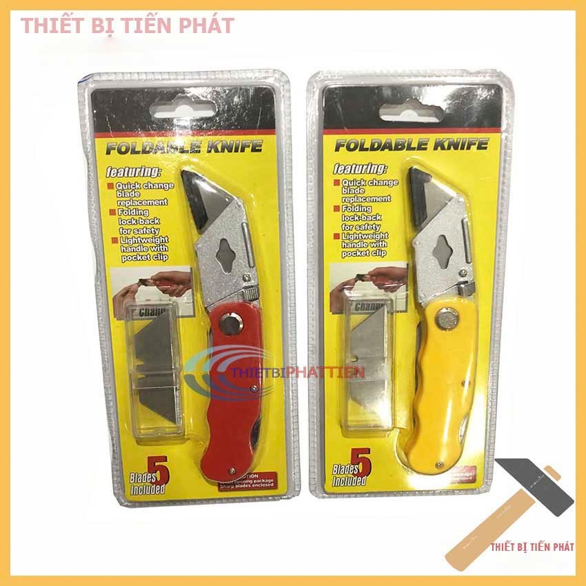 Dao Rọc Giấy Cán Ngắn 5 Lưỡi Foldable Knife
