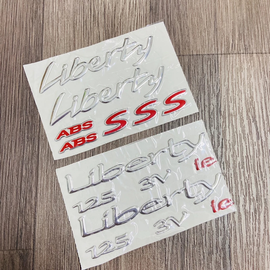 Tem chữ nỗi nhựa dẻo chữ LIBERTY ABS SSS TEM LIBERTY 125 UV tem như ZIN
