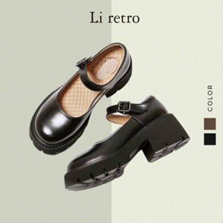 [10197] Giày Platform Mary Jane - Giày da nữ vintage Li retro (giày da thật - genuine leather)
