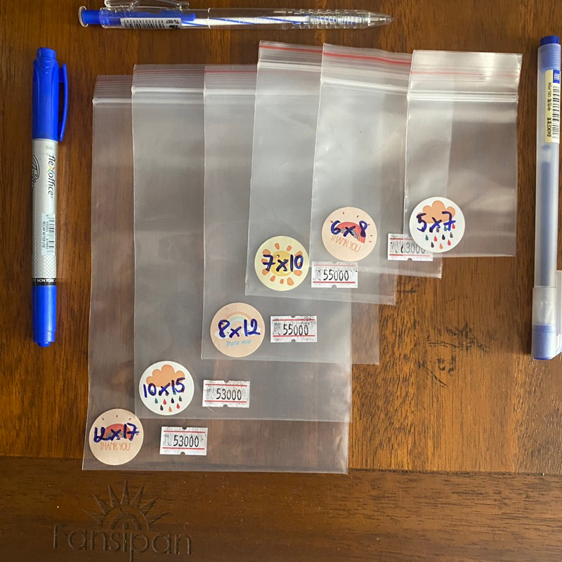 1 kg túi zip dày, đẹp_Size 5x7; 6x8; 7x10; 8x12; 10x15; 12x17