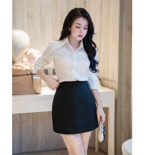  Áo sơ mi lụa nữ dài tay áo công sở cổ đức sơ mi nữ lụa Tô Châu phong cách Hàn Quốc lịch sự sang trọng 