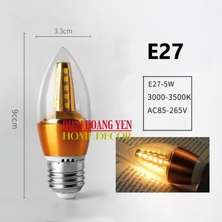BÓNG LED NẾN ĐUI E14,E27 5W