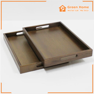 Khay Gỗ Sồi Cao Cấp, Khay Gỗ Dùng Để Đồ Ăn, Đồ Uống, Khay Trà Sử Dụng Bưng Bê Cho Nhà Hàng Quán Cafe