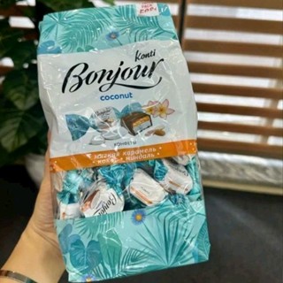 KẸO SOCOLA BONJOUR VỊ DỪA CARAMEN GÓI 500G