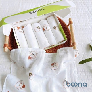 Set 5 khăn sữa sợi tre Boona bamboo.