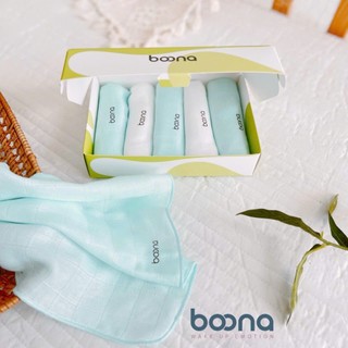 Set 5 khăn sữa sợi tre Boona bamboo.
