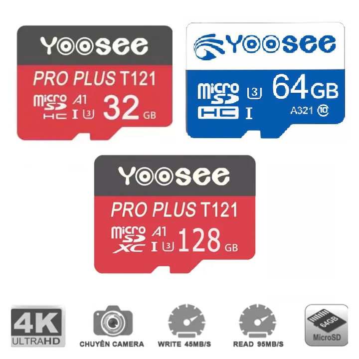 THẺ NHỚ 32G-64G-128G YOOSEE - SPEED 90MBS - FULL BOX