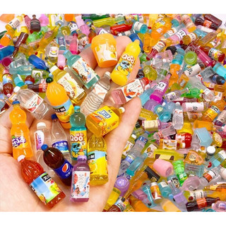  Combo 50 charm chai nước đồ ăn mini làm đồ handmade DIY đồ chơi búp bê 