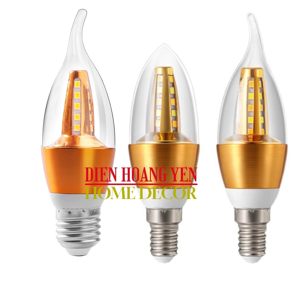 Bóng Led Nến 5W đui xoáy e27 đui xoáy e14 dùng thay cho đèn trang trí
