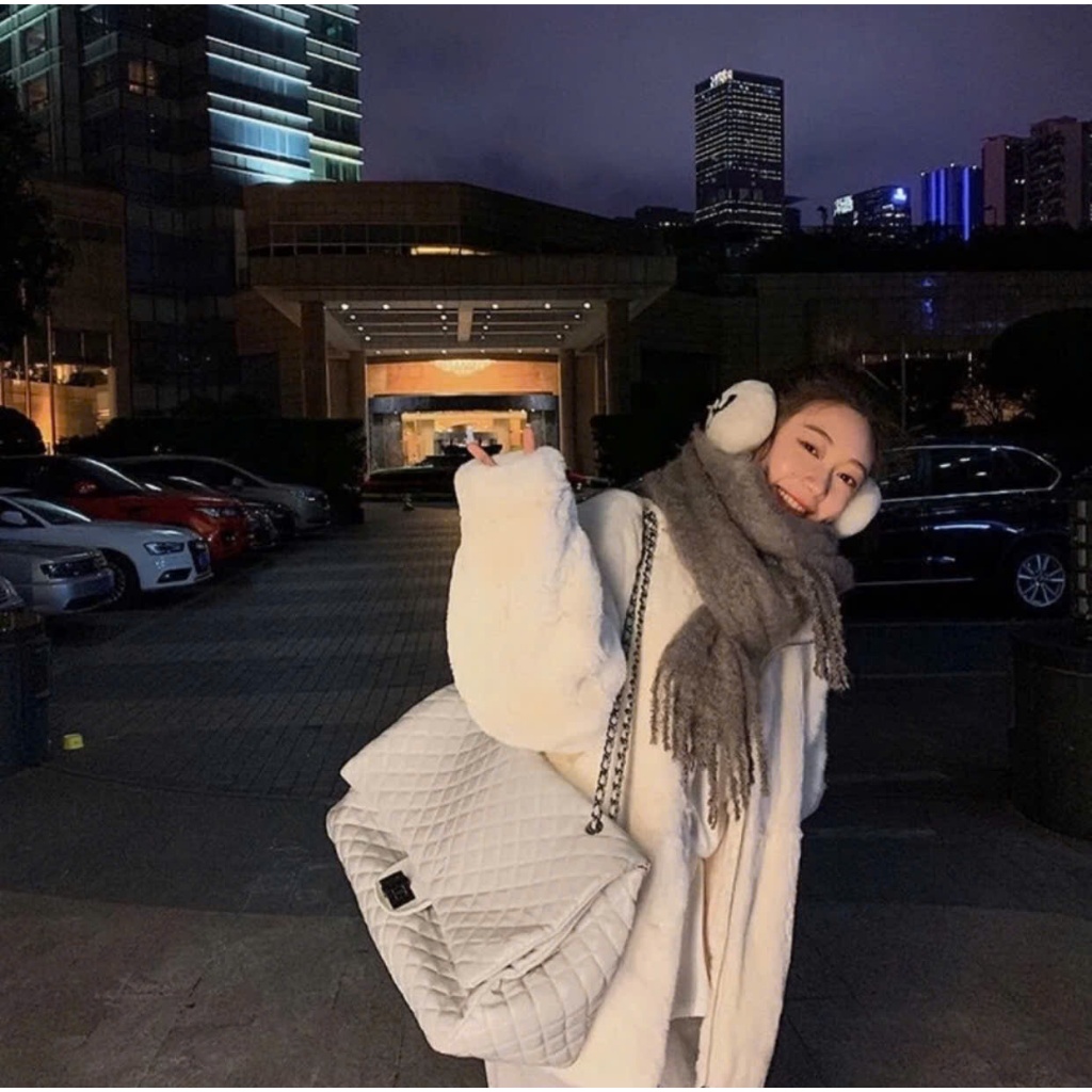 Áo Khoác Lông Thỏ Trơn Không Mũ Mềm Mịn Form Dáng Rộng 2 Lớp Dầy Dặn Unisex Nam Nữ | BigBuy360 - bigbuy360.vn