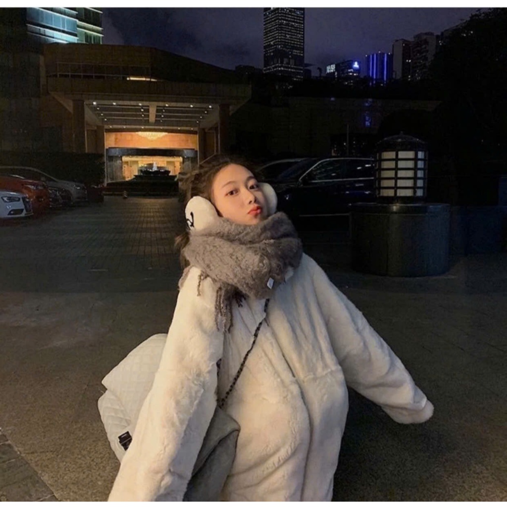 Áo Khoác Lông Thỏ Trơn Không Mũ Mềm Mịn Form Dáng Rộng 2 Lớp Dầy Dặn Unisex Nam Nữ | BigBuy360 - bigbuy360.vn