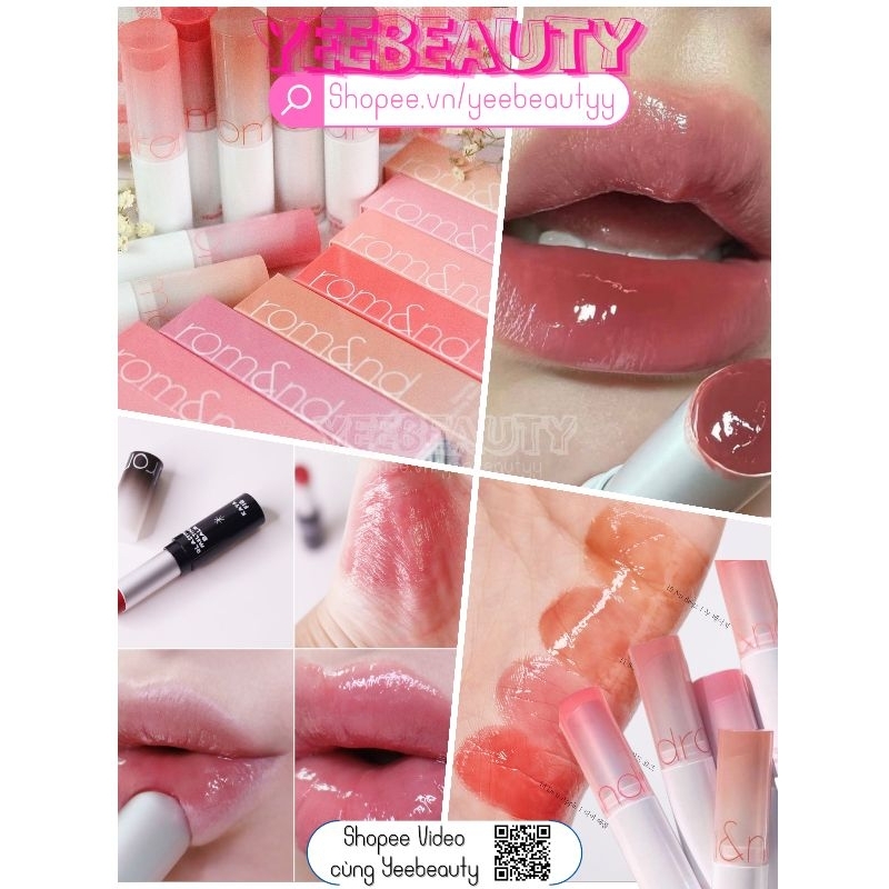 [Ve-easy] Son thỏi dưỡng có màu Romand Glasting Melting Balm 3.5g màu 01 02 03 04 05 06 07