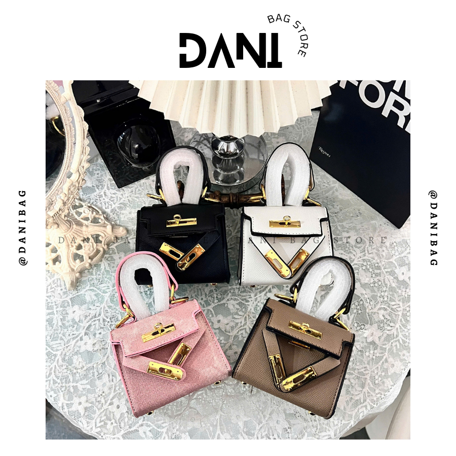 Túi xách đeo chéo mini, túi HM phong cách Hàn siêu xinh dễ phối đồ, túi đi chơi, túi đi tiệc size 12cm DN698