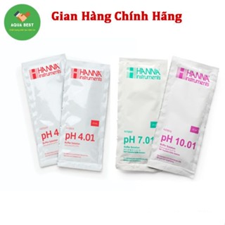 [Chính Hãng] Dung dịch hiệu chuẩn PH 4.01, 7.01, 10.01 dạng gói, 20ml/gói,Thương hiệu Hanna