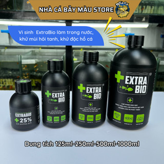 Extrabio - vi sinh hỗ trợ làm trong nước, khử mùi hôi tanh cho hồ cá cảnh, hồ thủy sinh, tép cảnh, 125ml-250ml-500ml
