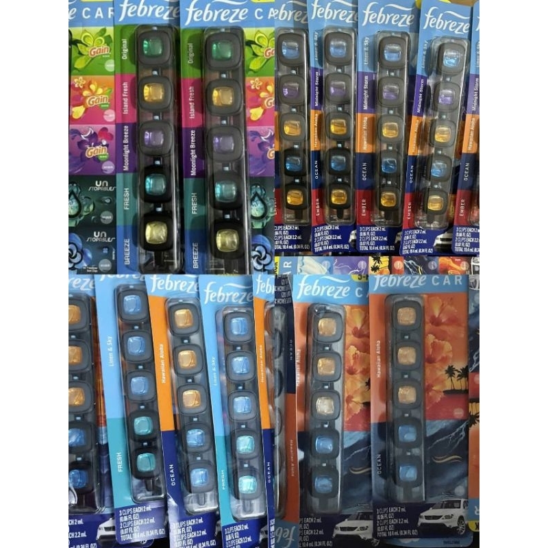 (Mẫu Mới) Nước Hoa Ô Tô Febreze Cao Cấp Kẹp Cửa Gió Điều Hòa Xe Hơi Febreze Car lốc 5