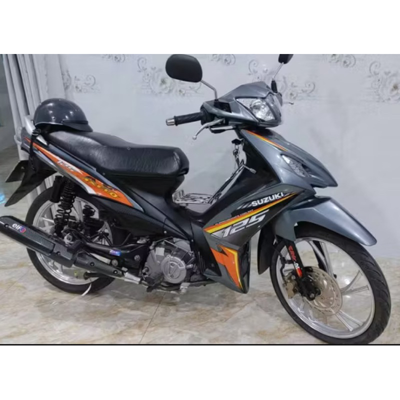 ( Quí khách vui lòng mang ra tiệm cho thợ dán ) Tem rời dán xe  Axelo 125 dán xe đen
