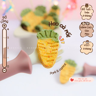 Heo Cà Rốt Sấy Khô Doggo Thơm Ngon Cung Cấp Omega 3 Axit Amin Cải Thiện Tiêu Hóa Bánh Thưởng Cho Chó