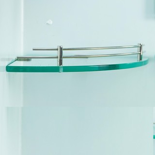 Kệ kính phòng tắm góc rào chắn inox kính dày 10mm