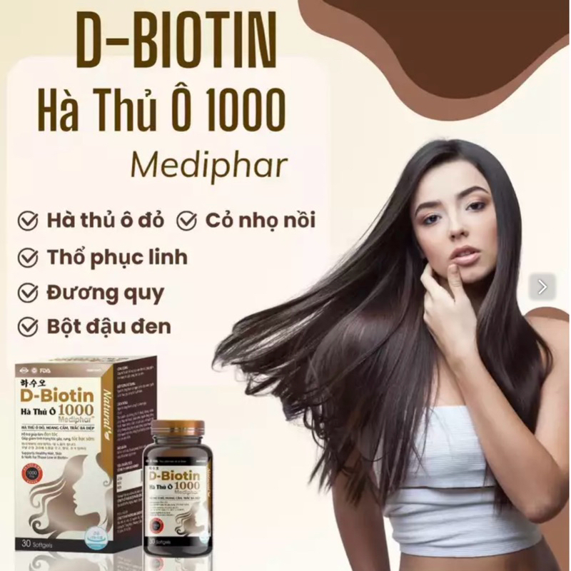Viên Uống D-BIOTIN HÀ THỦ Ô 1000 - QUEENSHOP68