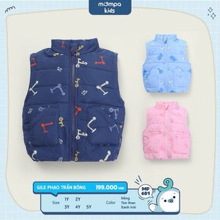 MOMPA - Áo gile phao trần bông mềm ấm cho bé trai/bé gái