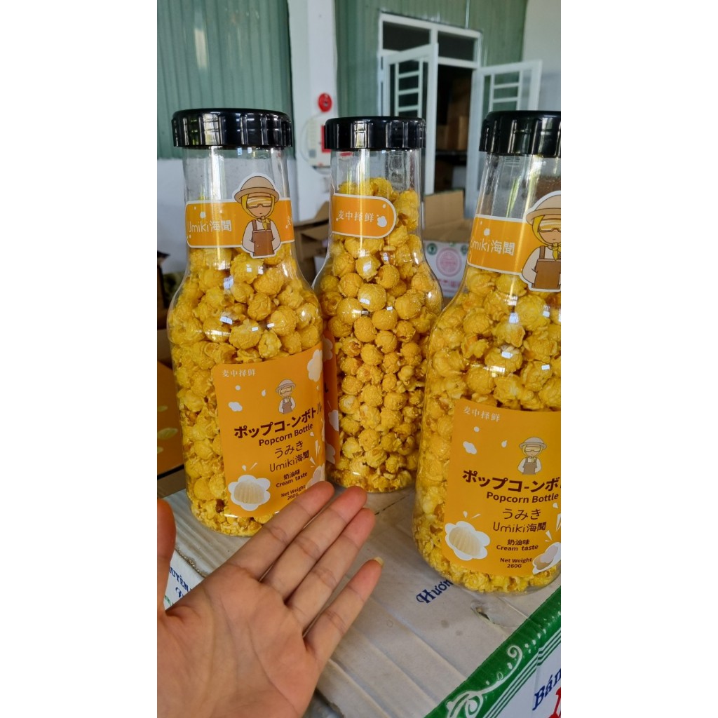 Bắp rang bơ vị kem UMIKI chai khổng lồ 260g snack Ăn Vặt