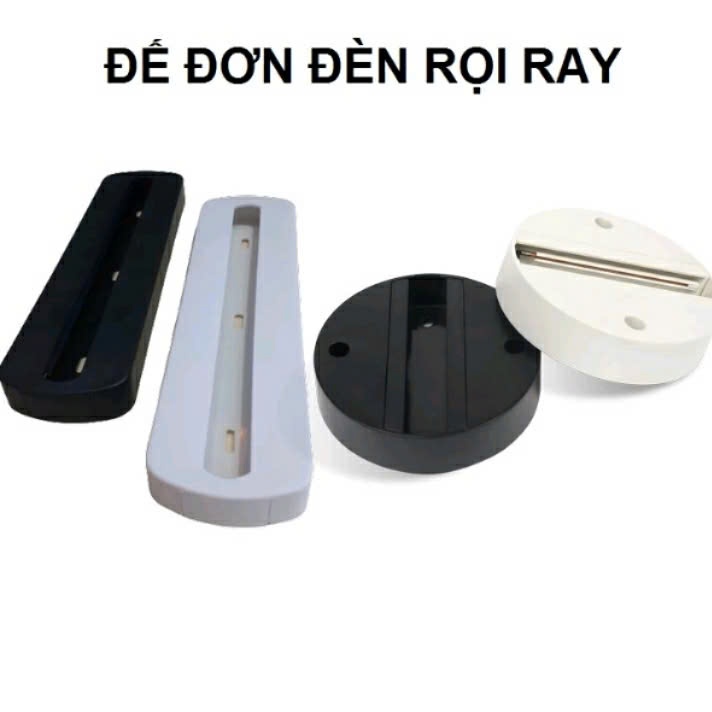 Đế đơn đèn rọi ray dài và tròn