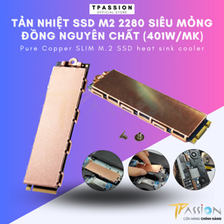  Tản nhiệt SSD đồng nguyên chất LONKISON 401W mK M2 2280 Heatsink - Ổ cứng Nvme M.2  Laptop PC PS5 