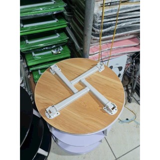 Bàn tròn gỗ công nghiệp phi 60