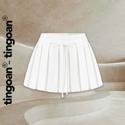 TINGOAN® - Chân váy cạp thấp trắng phối dây nơ eo xếp NINA SKIRT/WH PHIÊN BẢN T6.2026